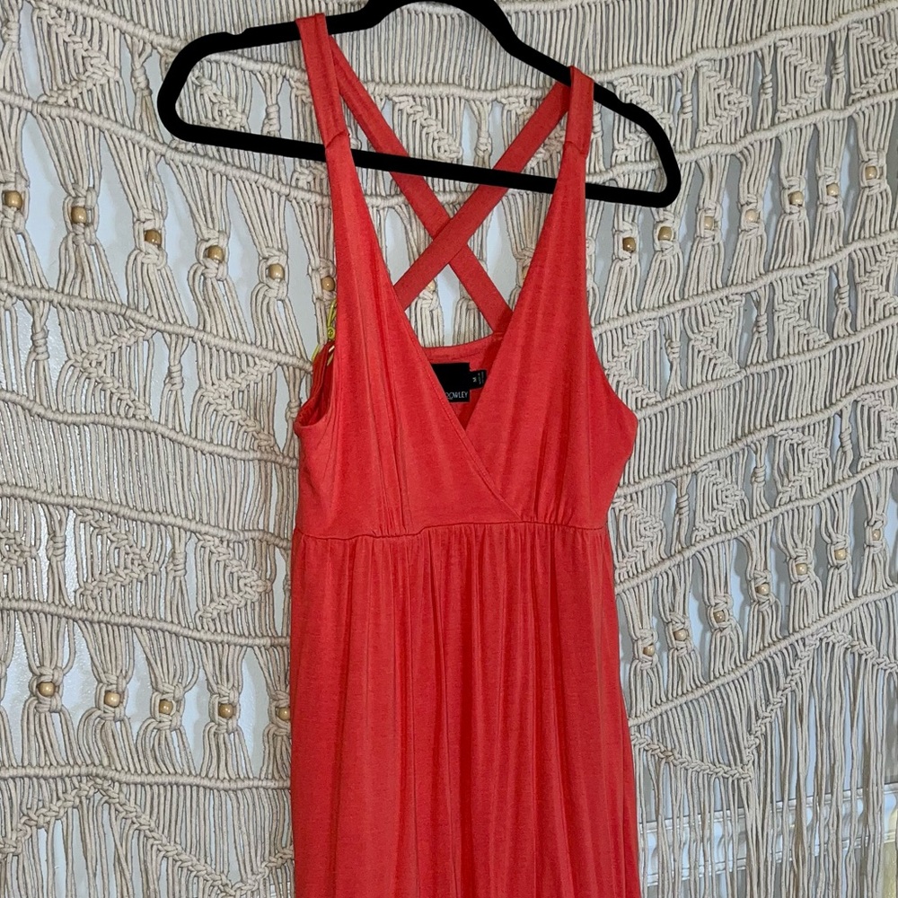 Pink Criss Cross Maxi Dress